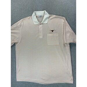 Texas Longhorns Vira Club Stitched Logo S/S Campus Polo Shirt (Men's 2XL) White